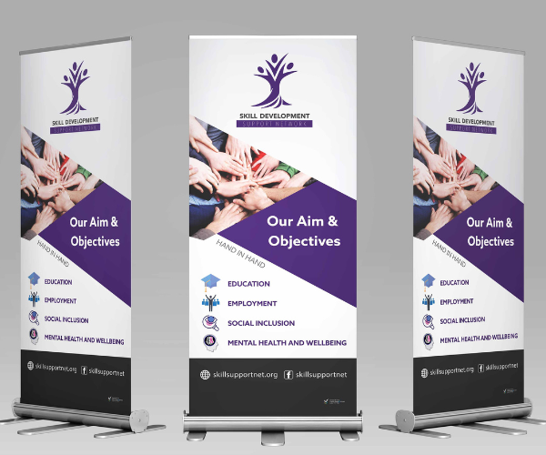 Standard Pullup Banner + Silver Base